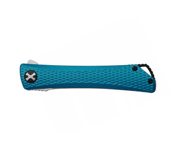 Navalha dobrável CRKT Kalbi 7540 Cabo de alumínio azul com 10,2 cm 2