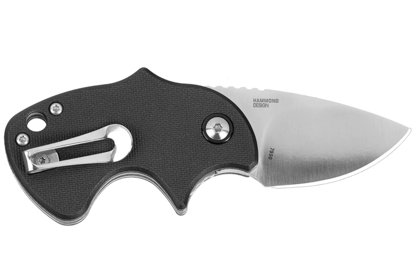Navalha dobrável CRKT Orca 7930 com cabo preto em nylon/fibra de vidro 7,5 cm