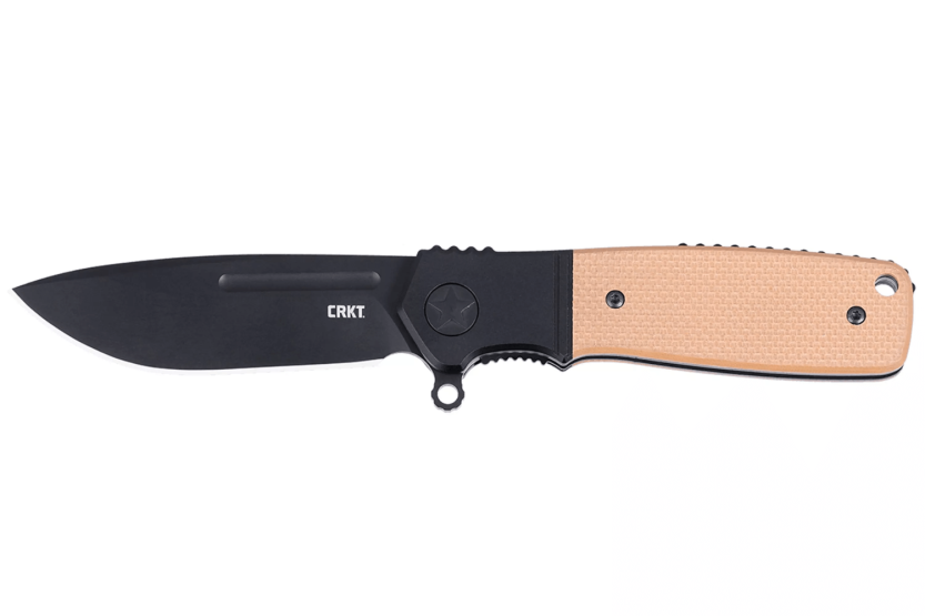 CRKT Homefront K245BKP coltello pieghevole lama nera manico marrone G10 9,8 cm