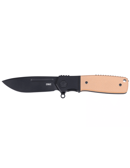 CRKT Homefront K245BKP coltello pieghevole lama nera manico marrone G10 9,8 cm