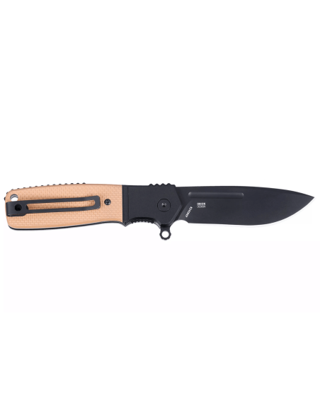 CRKT Homefront K245BKP folding knife black blade brown G10 handle 9.8cm