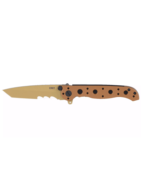 Foldekniv CRKT M16-10DZ 1610DZ tantoklinge halvtandet nylonhåndtag / glasfiberørken 10cm