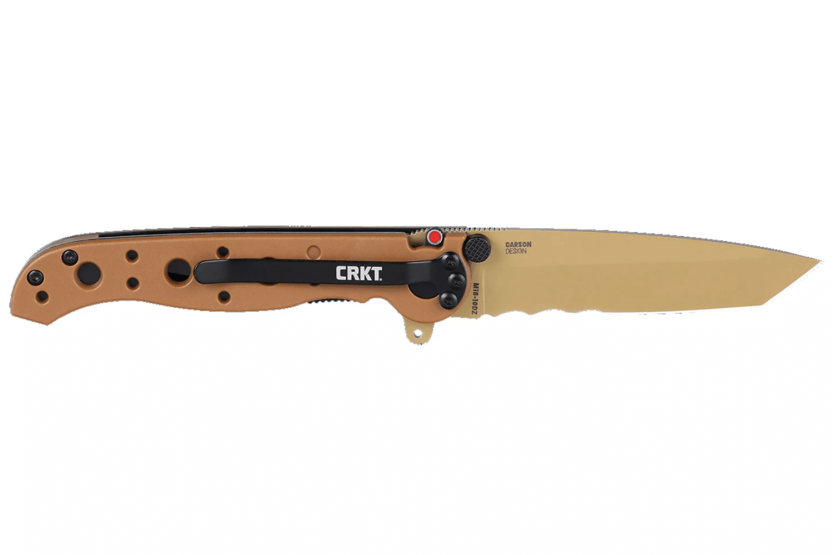 Foldekniv CRKT M16-10DZ 1610DZ tantoblad med halvsaget nylonhåndtak / glassfiberørken 10 cm