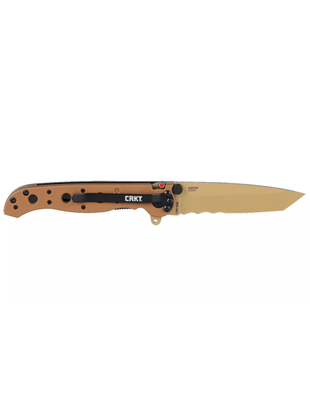 Foldekniv CRKT M16-10DZ 1610DZ tantoblad med halvsaget nylonhåndtak / glassfiberørken 10 cm