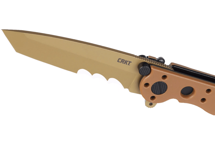 Taittoveitsi CRKT M16-10DZ 1610DZ tanto terä semi-serrated nylon kahva / lasikuitu aavikko 10cm