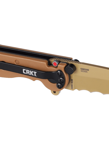 Foldekniv CRKT M16-10DZ 1610DZ tantoblad med halvsaget nylonhåndtak / glassfiberørken 10 cm