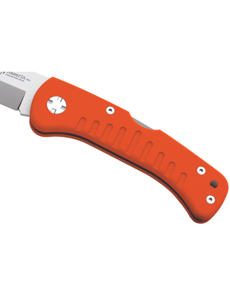 Faca dobrável Maserin Skinner 763 gancho de lâmina cabo guthook G10 laranja 12,5cm