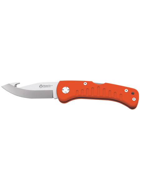Faca dobrável Maserin Skinner 763 gancho de lâmina cabo guthook G10 laranja 12,5cm