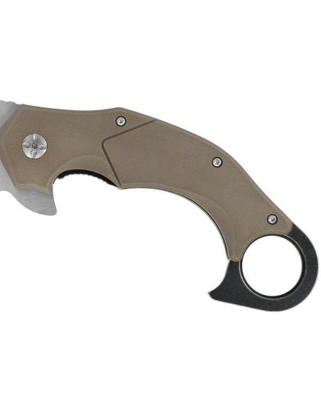 Maserin Karambit 42013 brun G10-håndtak foldekniv 13,5 cm