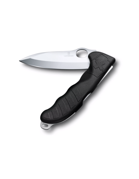 Victorinox Hunter Pro M One Hand foldekniv 13,6 cm sort polyamidhåndtag + khaki lærredstaske