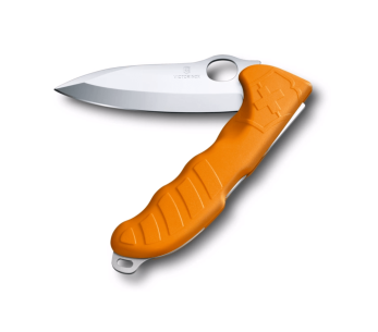 Klappmesser Victorinox Hunter Pro M One Hand Polyamidgriff orange 13,6cm + Leinentasche kaki 2