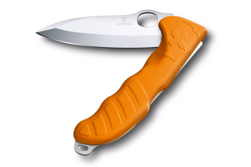 Victorinox Hunter Pro M Vouwmes 13.6cm Oranje Polyamide Handvat + Khaki Canvas Etui