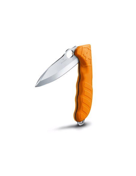 Victorinox Hunter Pro M One Hand Folding Knife 13.6cm Orange Polyamide Handle + Khaki Canvas Case