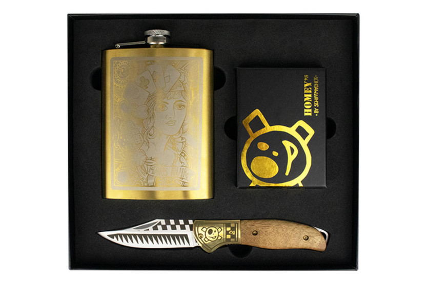 Homey's by Schiffmacher Man's Ruin 3-piece outdoor gift set
