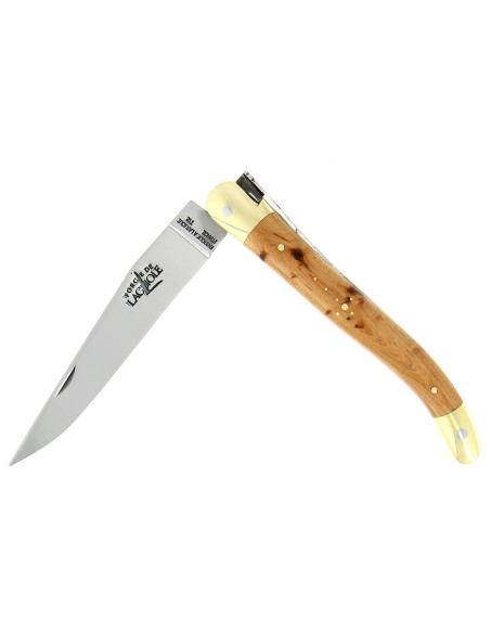 Cuchillo plegable Forge de Laguiole mango de enebro 11cm virola de latón