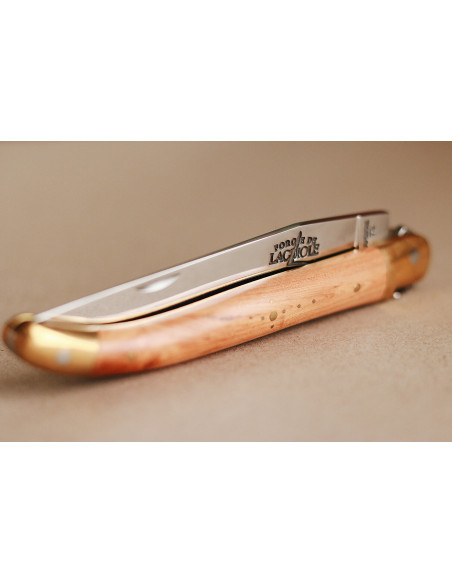 Cuchillo plegable Forge de Laguiole mango de enebro 11cm virola de latón