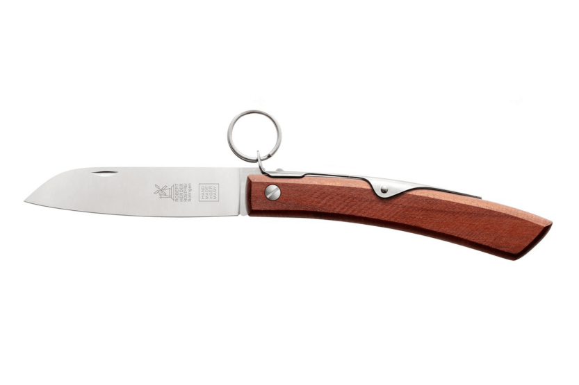 Navaja plegable Windmühlenmesser Ibex 100 hecha a mano con mango de madera de ciruelo de 14cm