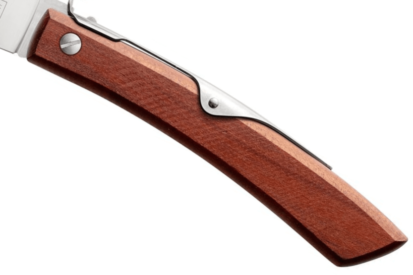 Windmühlenmesser Ibex 100 handmade folding knife with 14cm plum wood handle