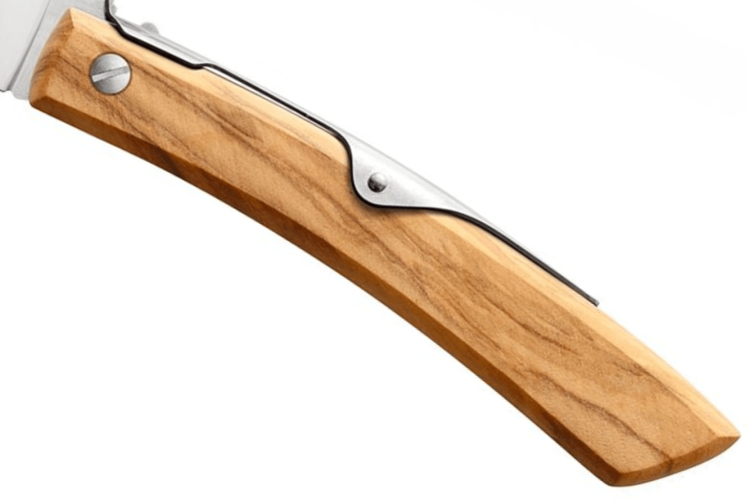 Windmühlenmesser Ibex 100 handmade folding knife with olive wood handle 14cm