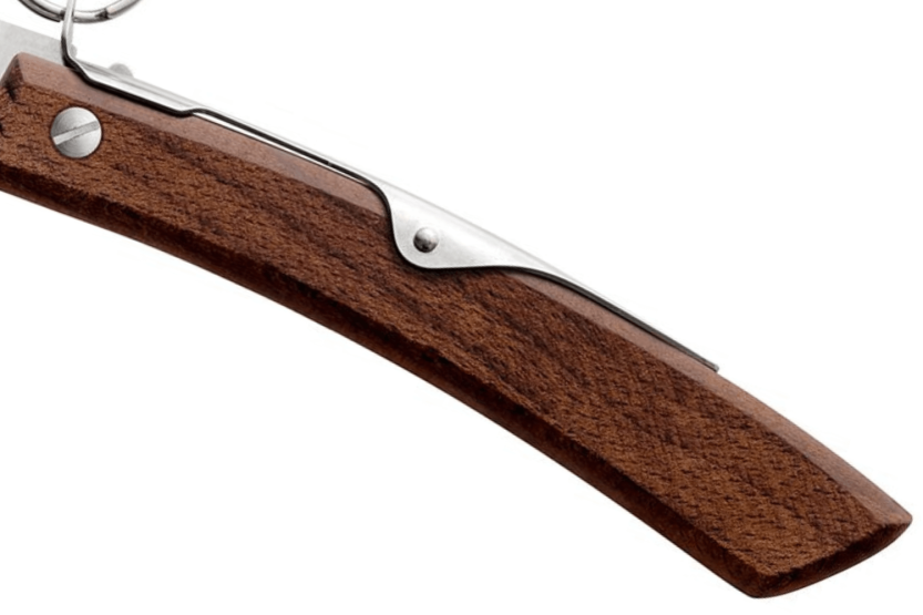 Faca dobrável Windmühlenmesser Ibex 100, feita à mão, com cabo de faia de 14 cm