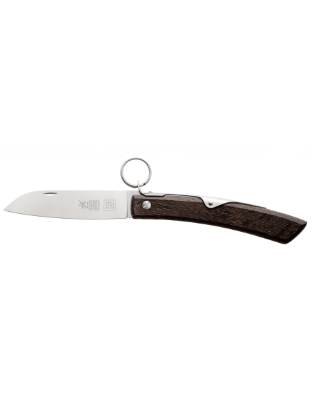 Windmühlenmesser Ibex 100 coltello pieghevole fatto a mano 14 cm manico in rovere affumicato