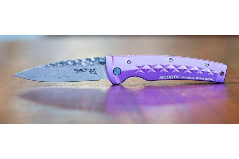 MCUSTA Tsuchi Fusion MC-161D Damaskus hamret foldekniv 11 cm