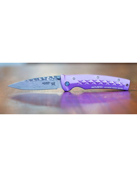 MCUSTA Tsuchi Fusion MC-161D Damascus gehamerd vouwmes 11cm