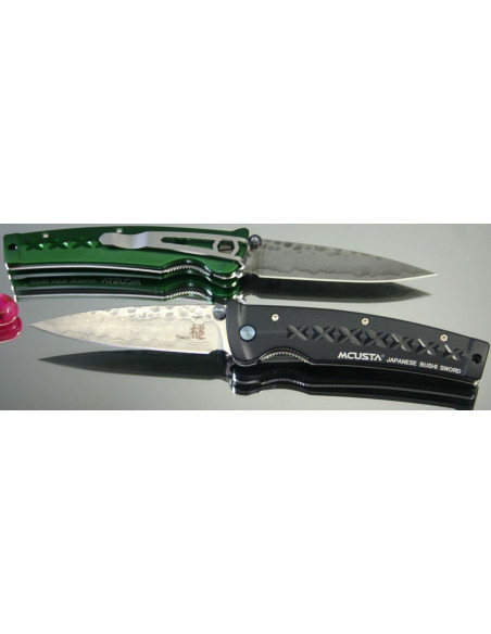 MCUSTA Tsuchi Fusion MC-162D Damaskus hamret foldekniv 11 cm