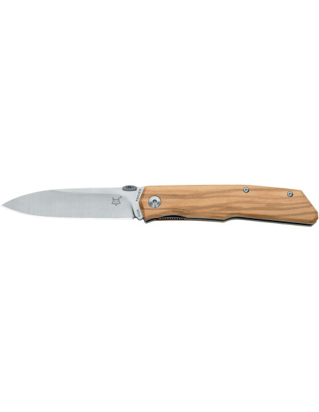 FOX Terzuola FX-525 OL folding knife 11cm olive wood handle + belt sheath