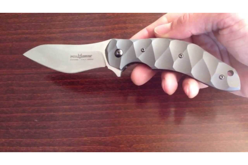 Klappmesser Anso FOX Fx.302 Griff Titanium gewellt