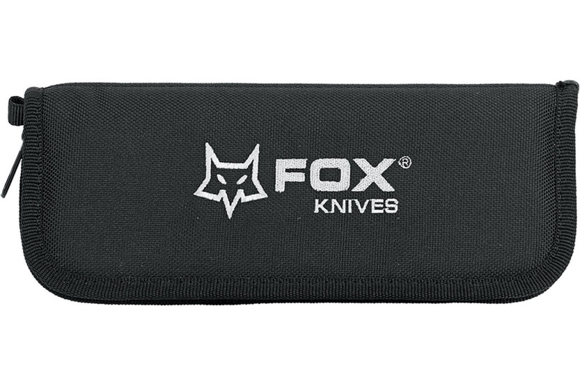 Faca dobrável Ansø FOX Fx.302 Cabo em titânio de 12 cm, ondulado