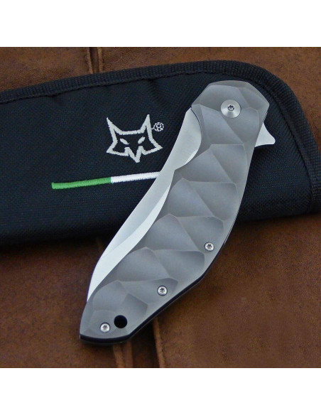 Ansø Fx.302 fällkniv 12 cm med korrugerat handtag i titan