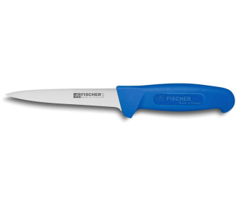 Cuchillo deshuesador Fischer HACCP Professional, 14cm, mango azul, hoja usada