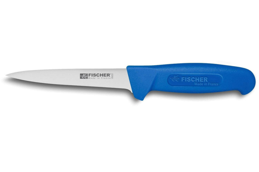 Fischer HACCP professional boning knife 14cm worn blade blue handle