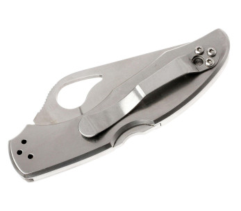 Spyderco BYRD Meadowlark 2 fällkniv 10cm helt i rostfritt stål tänder 2