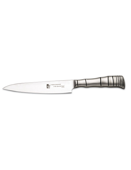 Coltello da cuoco giapponese Tamahagane Bamboo 3 strati 18 cm con lama in acciaio VG5