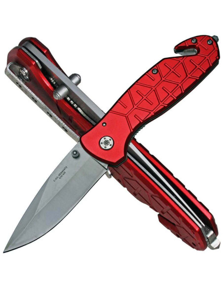 Herbertz 200911 foldekniv 12 cm rødt skaft + sikkerhedsfunktioner