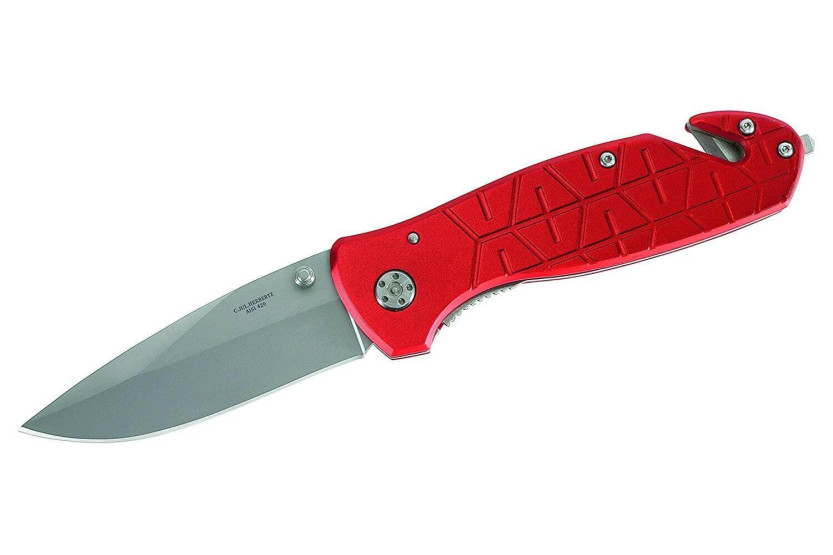 Herbertz 200911 foldekniv 12 cm rødt skaft + sikkerhedsfunktioner