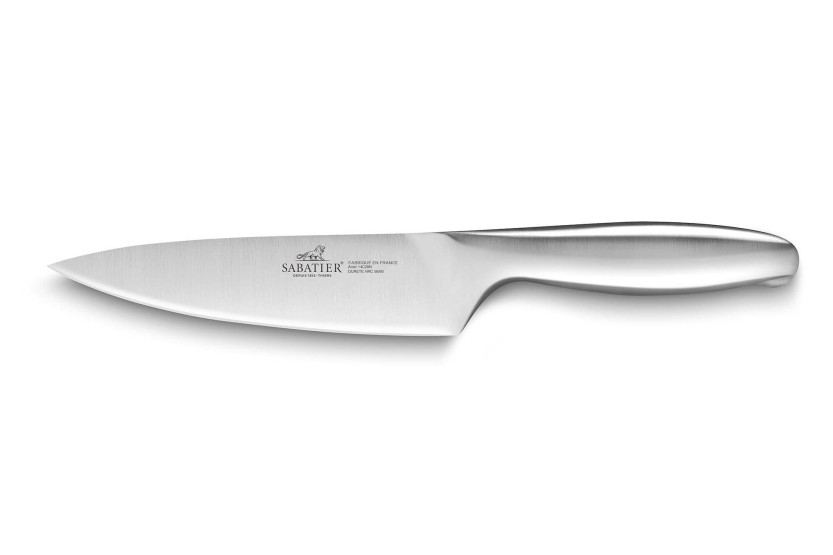 Faca de chef Sabatier Fuso Nitro+ 20cm Aço inoxidável Sandvik cabo totalmente em aço inoxidável
