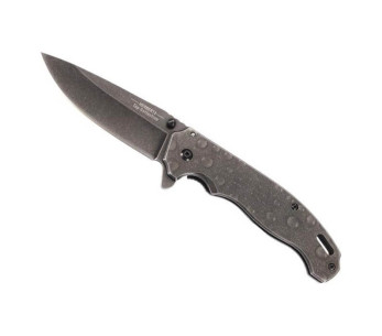 Herbertz Top Collection 532412 vouwmes 12cm stonewashed stalen handvat + etui 2