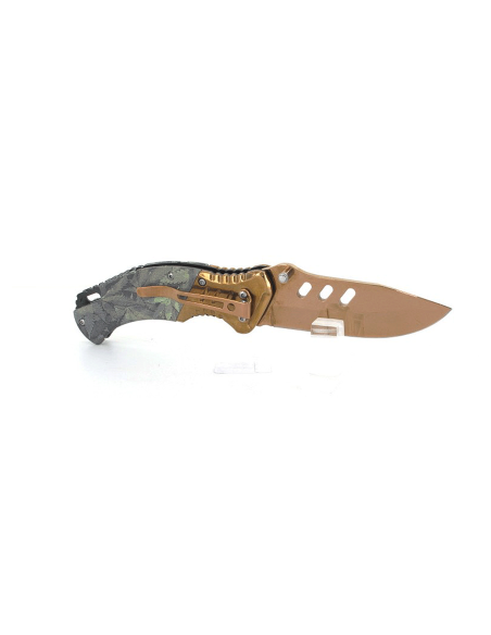 Faca dobrável Herbertz 575612 cabo de bronze 11,5 cm camuflado + estojo