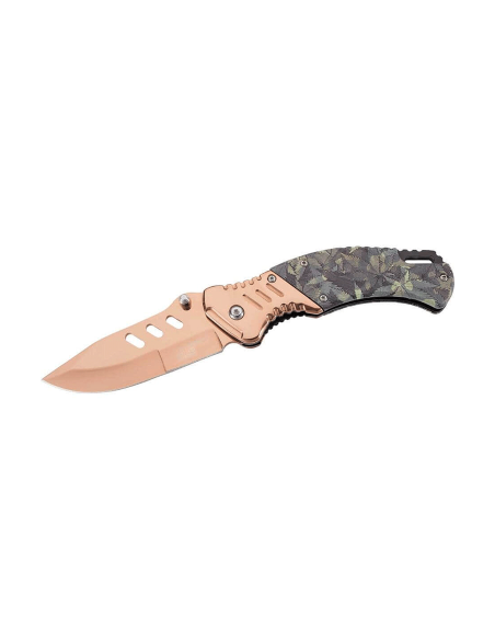 Faca dobrável Herbertz 575612 cabo de bronze 11,5 cm camuflado + estojo