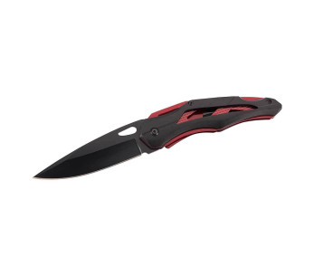 Herbertz 576212 vouwmes 12cm zwart/rood aluminium handvat + clip