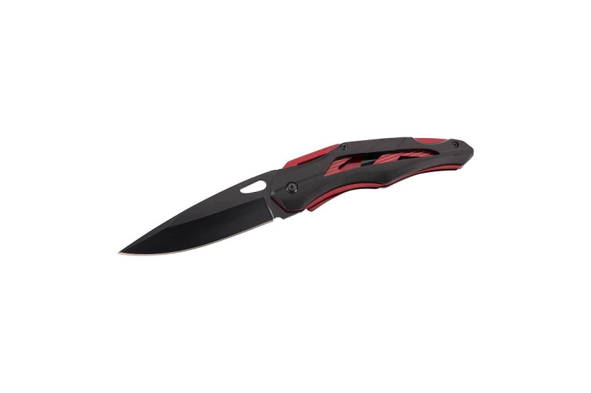 Herbertz 576212 foldekniv 12 cm sort/rødt aluminiumshåndtag + clip