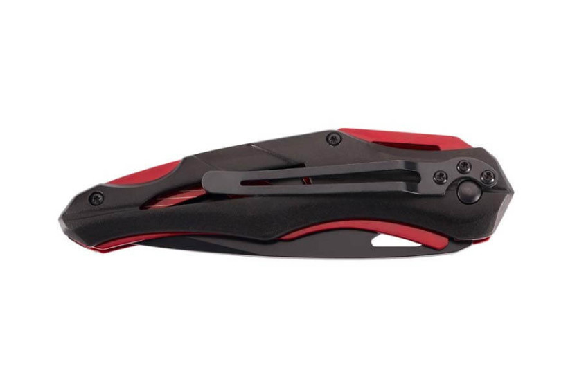 Herbertz 576212 foldekniv 12 cm sort/rødt aluminiumshåndtag + clip