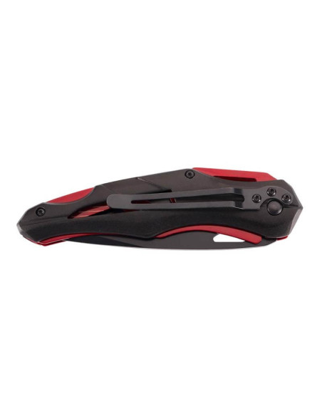 Herbertz 576212 foldekniv 12 cm sort/rødt aluminiumshåndtag + clip