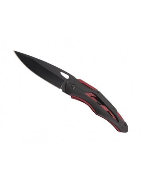Herbertz 576212 foldekniv 12 cm sort/rødt aluminiumshåndtag + clip