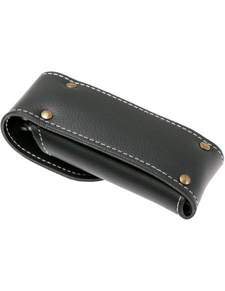 LionSteel SR11 fällkniv 12 cm titanhandtag med glasbrytare + läderslida