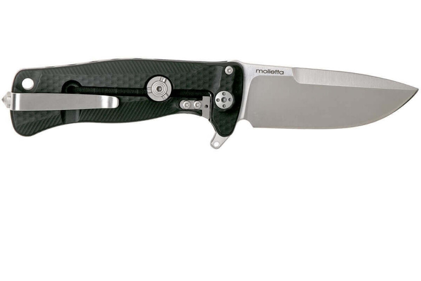 Navaja plegable LionSteel SR22 con mango de aluminio de 10 cm y punta rompecristales