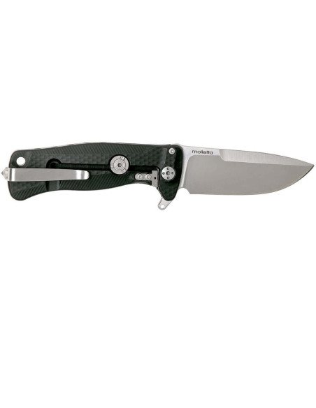 LionSteel SR22 fällkniv 10 cm aluminiumhandtag med glasbrytande spets